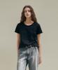 Deomago Low-Cut U-Neck Tee_Black