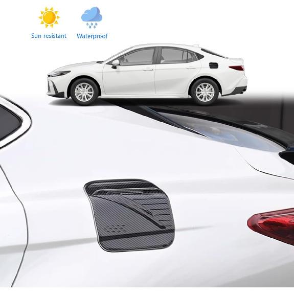 For Toyota Camry 2025 Accessories ABS Plastic Car Fuel Tank Cover Trim Oil Gas Cap Exterior Decoration -Carbon Fiber