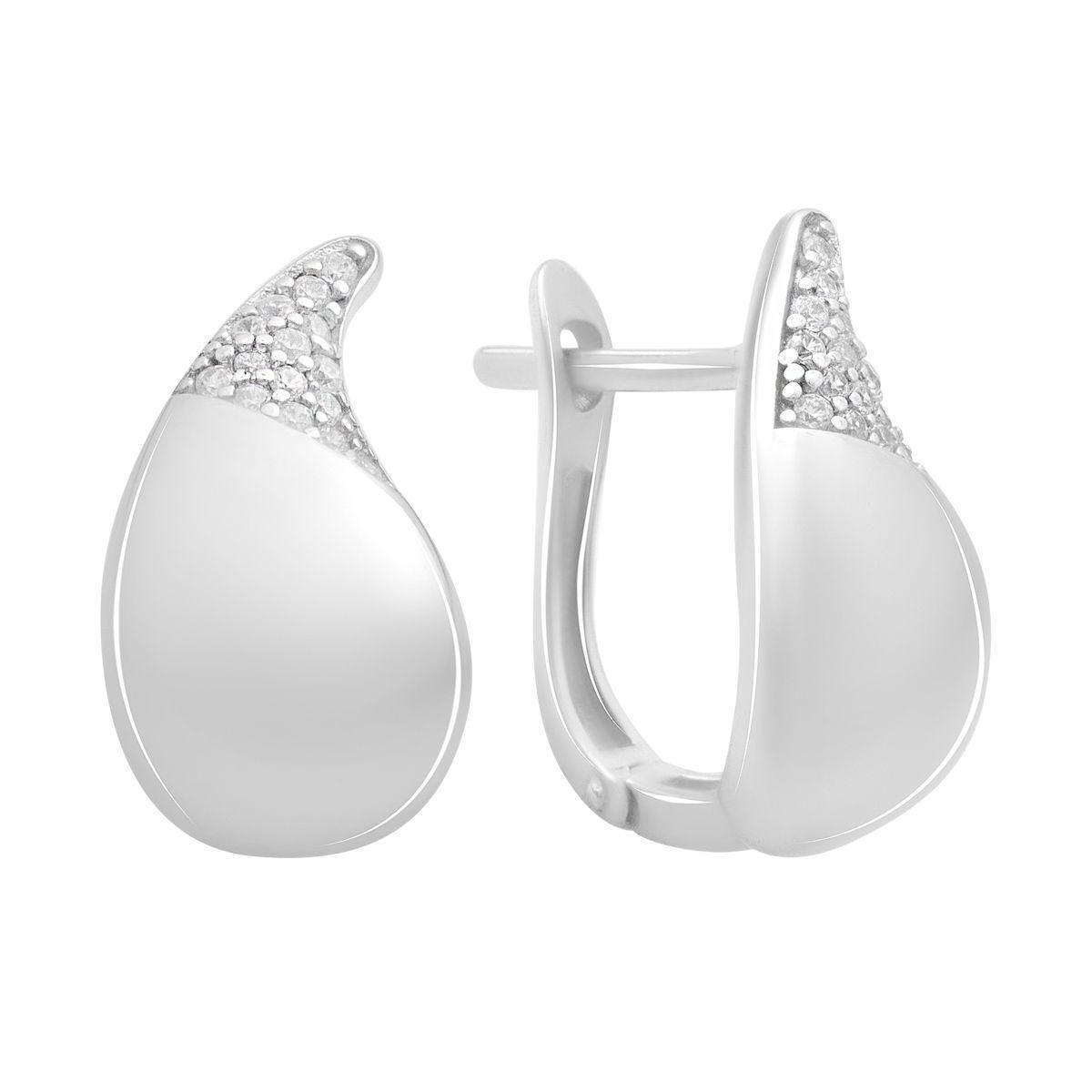 

Silver earrings with cubic zirconia 0.28ct (2197898) білий