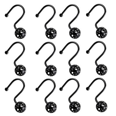 Eco-friendly Strong Suspension Reusable Washroom Bathroom Curtain Rod Hooks Bathroom Accessories Shower Curtain Hook