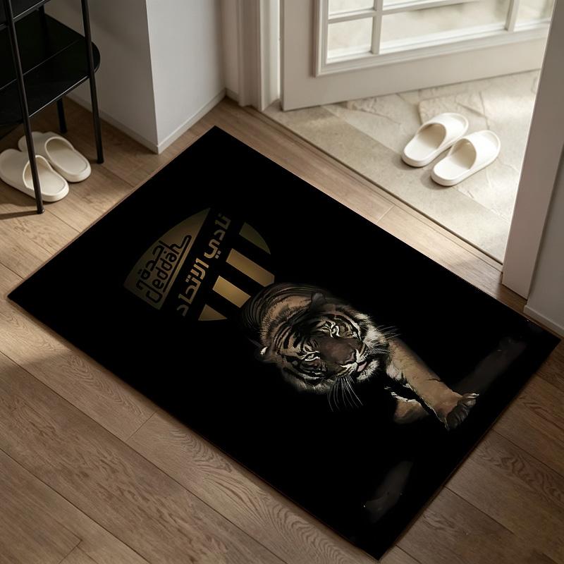 Al‑Ittihad FC A rug suitable for office chair areas living rooms and computer desks perfect for home offices and an ideal holiday gift
