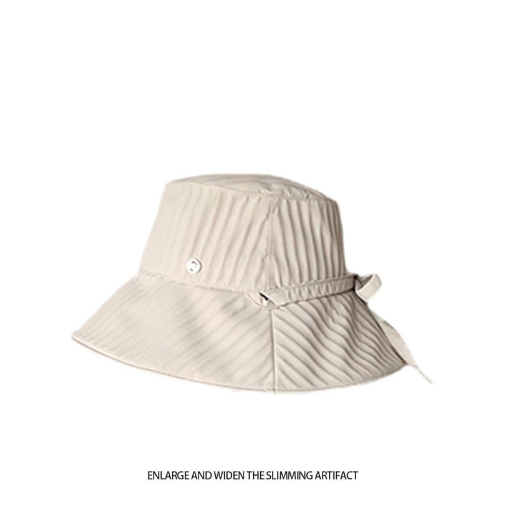 

Anti-Sun Sunscreen Hat Anti-UV Beach Hat Fashion Bucket Hat Gift білий