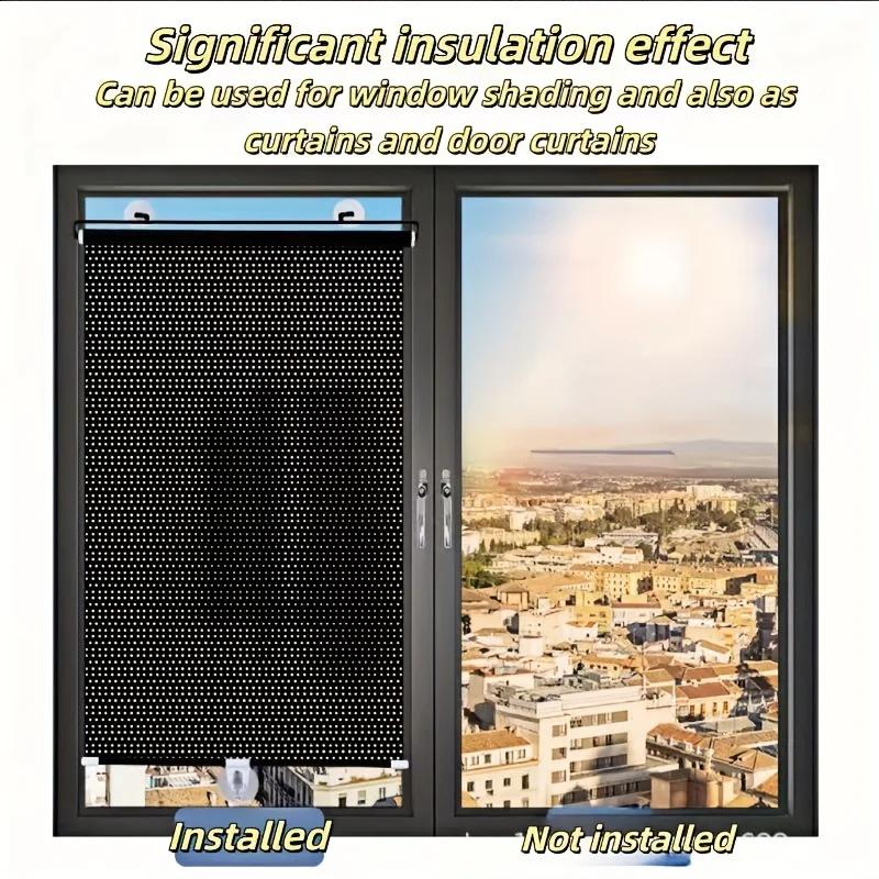 Universal Roller Blind Suction Cup Sunshade Window Shade Nailfree Easy Install Adjustable Curtain for Car Bedroom Kitchen Office