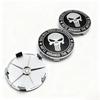 4pcs Skull Logo Emblem Car Wheel Center Caps 68MM 63MM Wheels Hub Cap Rim Hubcaps Cover Skulls Badge Replace Car Accessories