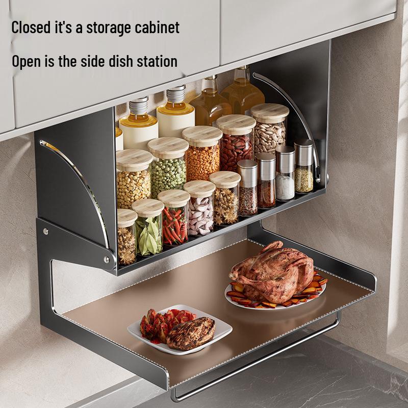 Punch-Free Wall-Mount Kitchen Seasoning and Storage Rack