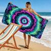 Tie-Dye Print Beach Towel, Large Soft Quick Dry Towel for Beach Camping Swimming