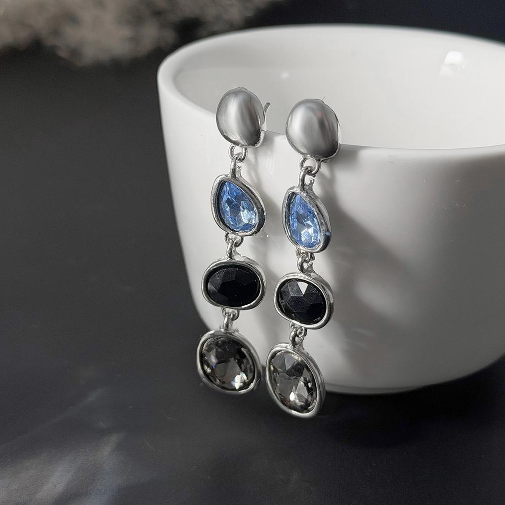 Salircon Creative Trendy Irregular Acrylic Rhinestone Drop Earrings for Women Charm Jewelry Piercing Earrings Accessories Gifts