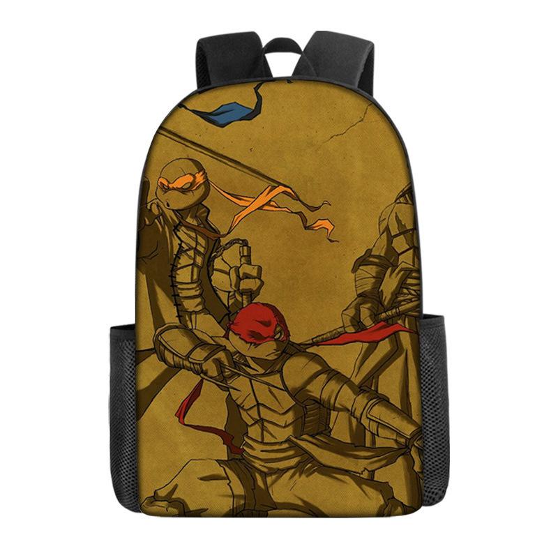 Teenage Mutant Ninja Turtles Children'S School Bag Elementary School Student Cartoon Breathable Backpack Cute Burden Reduction Cool Anime Backpack