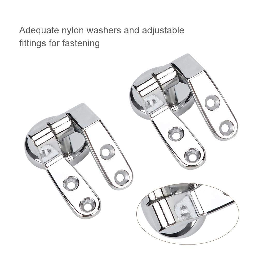 Bathroom Toilet Seat Hinge Zinc Alloy Hardware Hotel Restroom Toilet Accessories with Bolts and Nuts