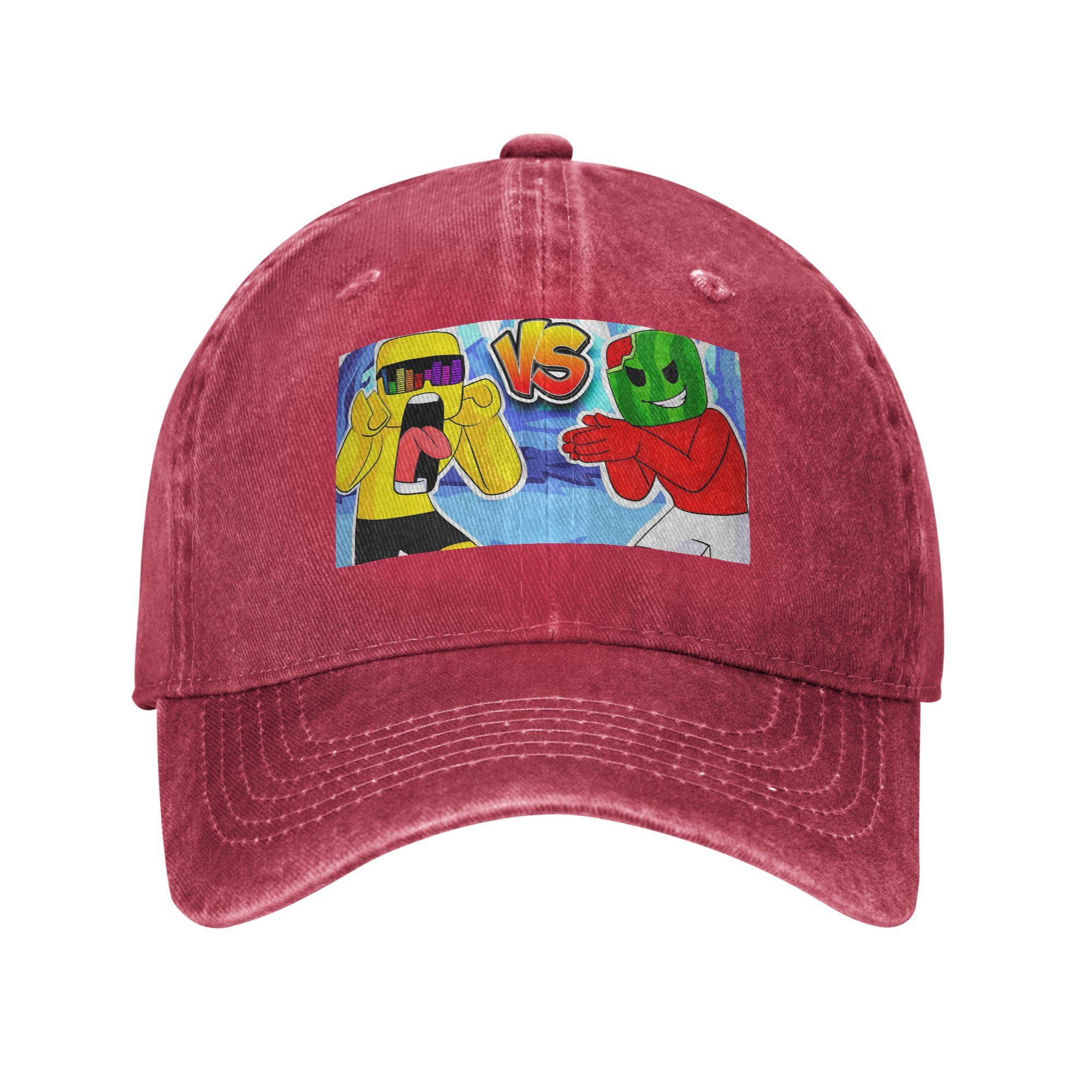 Sunny And Melon Washed Denim Cap Casual Baseball Caps Adjustable Hat Summer Unisex Baseball Hats One Size