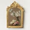 6-inch Vintage Gold Carved Photo Frame Painting Resin Wall Mural Crafts Home Room Desktop Decor Cafe Hotel Wall Accessories Art
