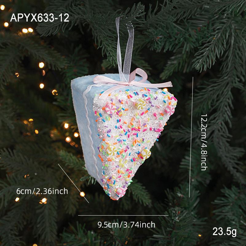 New Christmas Ornaments Cute Pink Cartoon Macaron Foam Candy Christmas Tree Pendant Pendant Props
