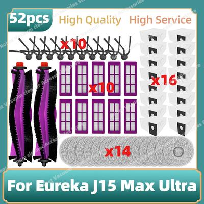 Kompatibilis az Eureka J15 Max Ultra Porszívó Pótalkatrészek Fő Oldalkefe HEPA Szűrő Felmosókendő Porzsák Tartozékok