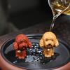 Purple Sand Puppy Tea Pet Boutique Cute Lucky Teddy Zodiac Dog Wangcai Tea Table Ornament Tea Set Accessories