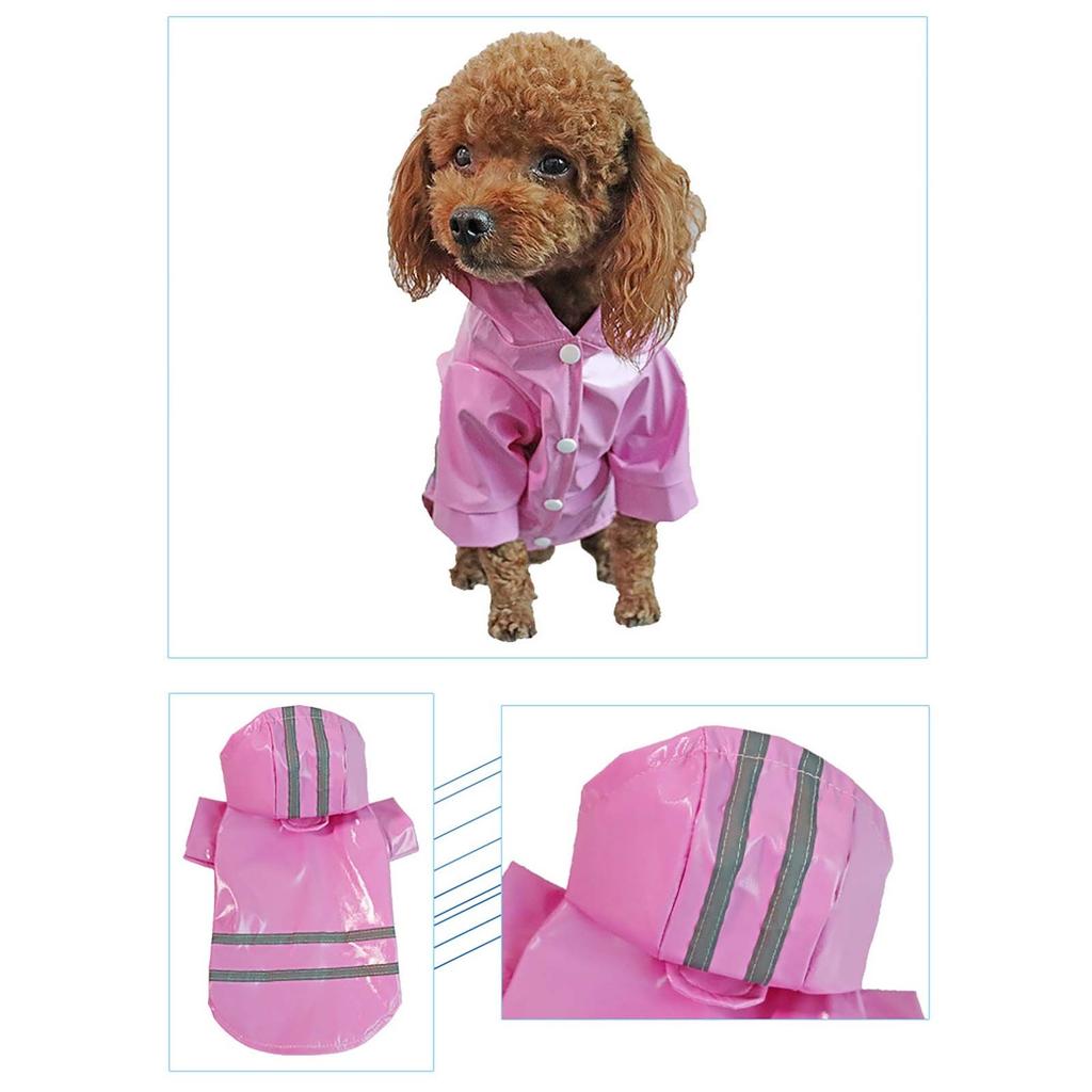 Dog Raincoat Reflective Waterproof Snowproof Pet Coat For Small Puppy Cats Raincoat Chihuahua Pets Clothes Cape Poncho Costume 5
