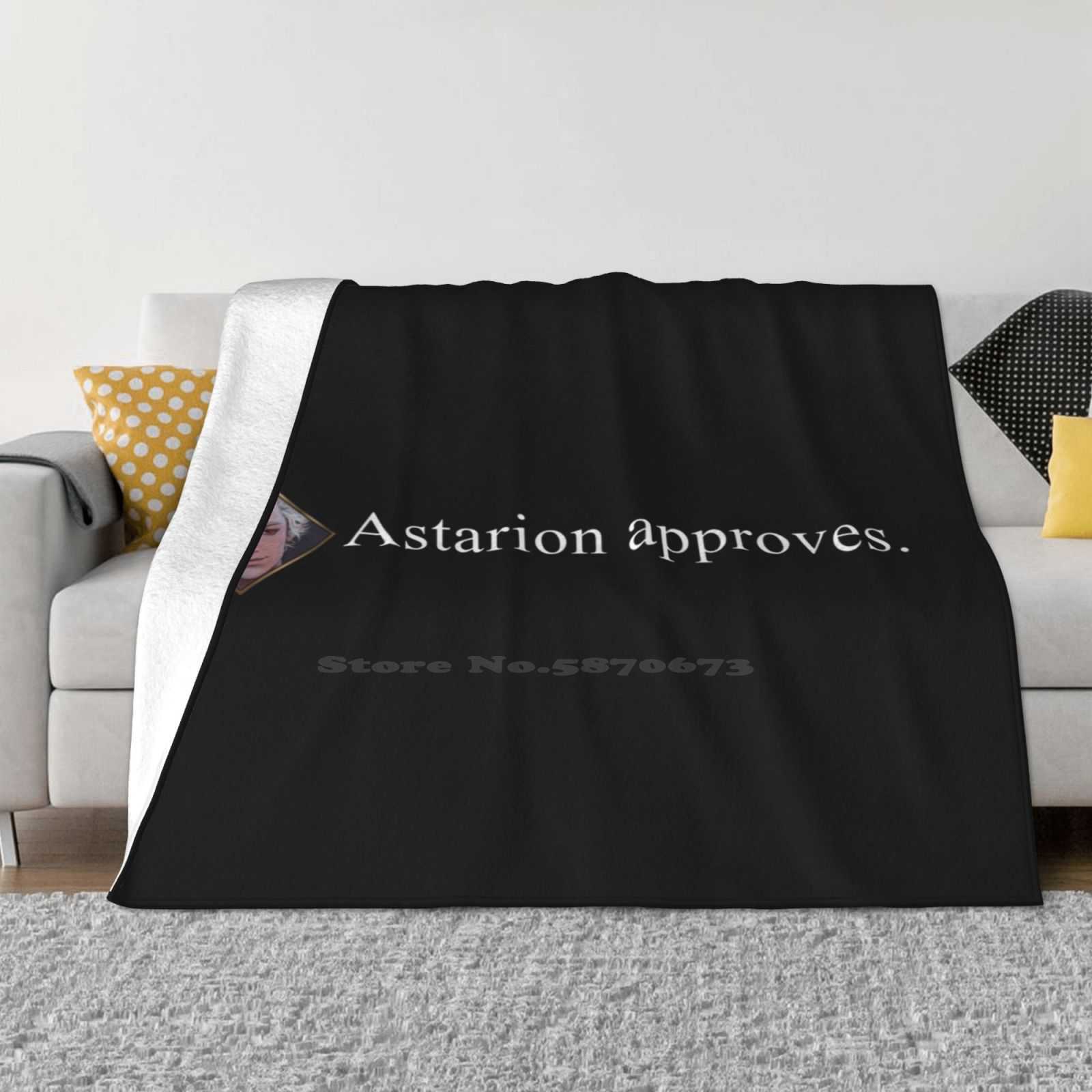 

Vampire Approval Creative Design Comfortable Warm Flannel Blanket Vampire Fantasy Astarion 30x40in