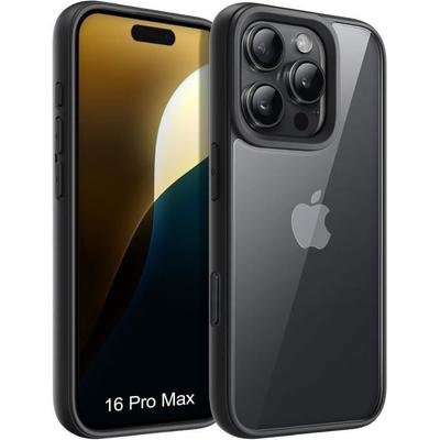 Schutzhülle für iPhone 16 Pro Max - BOOLING - Schwarz - Hart - Durchscheinend - Minimalistisch