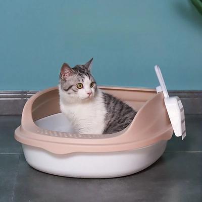 Kedi Kum Kabı Taşınabilir Kedi Yatağı Çıkarılabilir Yarı Kapalı Kedi Kum Kabı Lazımlık Tuvalet Tavşan Orta Büyük Kediler Küçük Hayvan