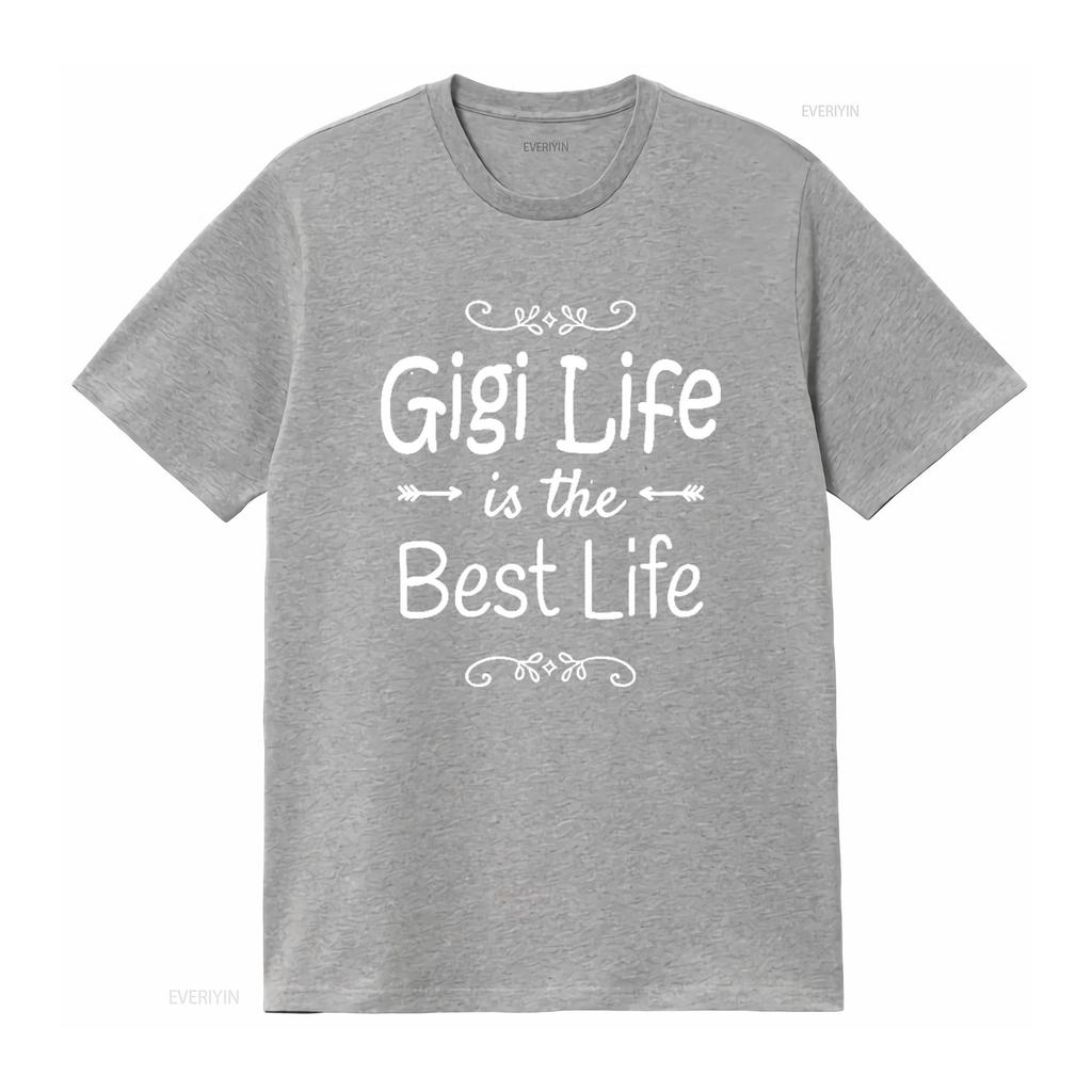 Gigi Life is the Best T Shirt for Grandma s vintage Washed Unisex Versatile Breathable fashion homme Stylish Casual Soft