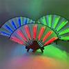 10inch 1pcs Carnival Rave Party Lighting Supplies Fan Colorful Change Rechargeable LED Fan Glowing For Music Disco Party Gift