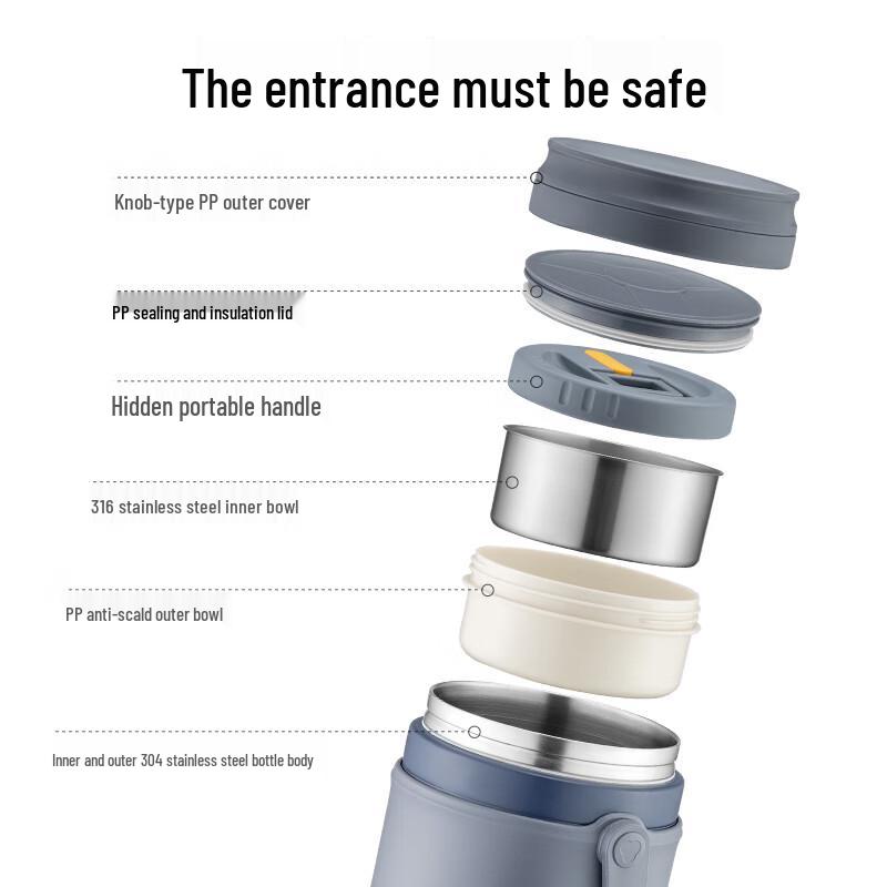TAFUCO T0290 316 Stainless Steel 4-Layer Thermal Food Jar