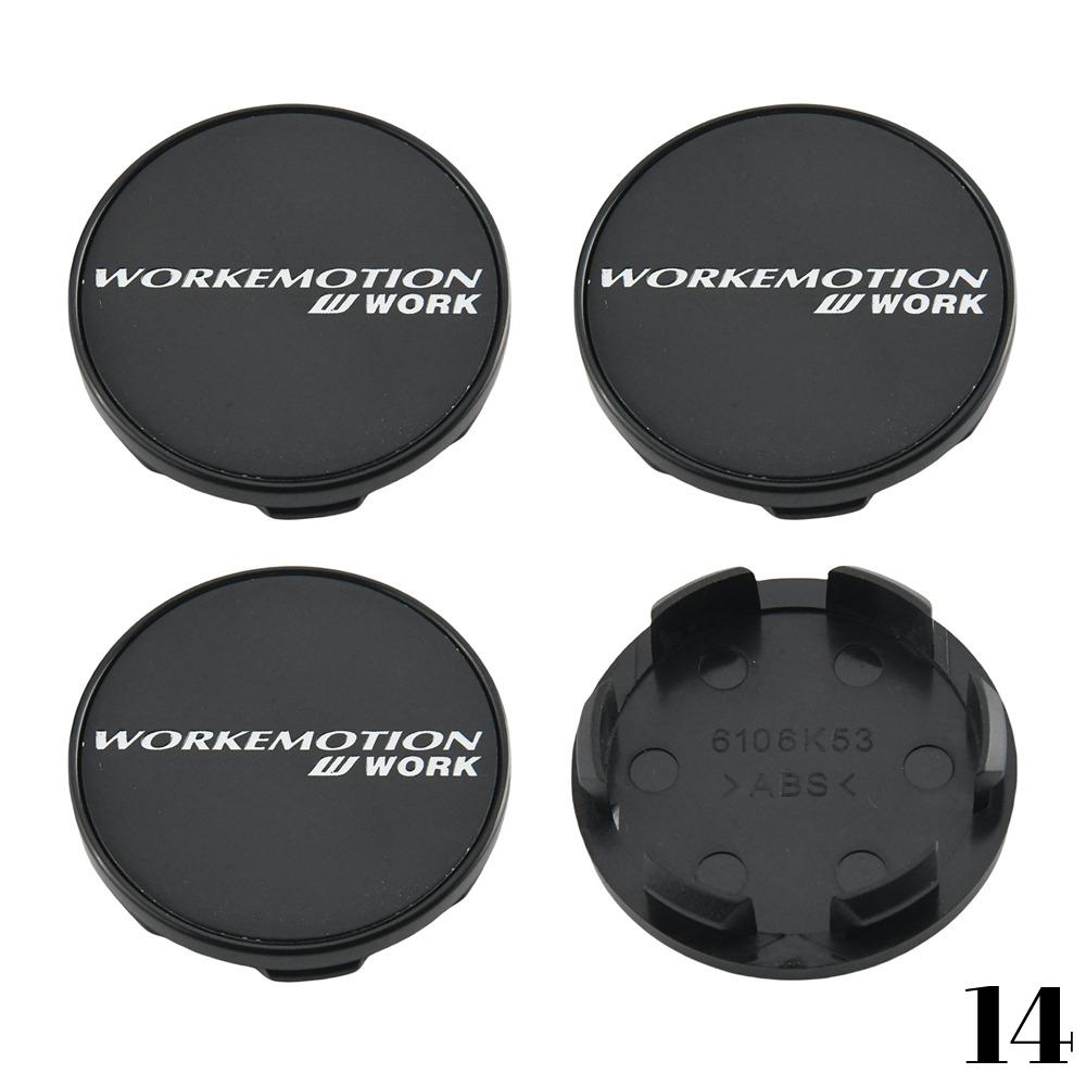 4PCS WORK Center Cap 53mm & 54mm Wheel Caps MEISTER VS EQUIP Emblem Wheel Cover Cap Hubcaps Car Rim Accessories