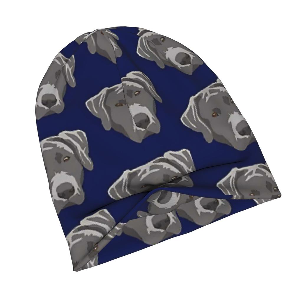 Silver Lab Face Urban Inspired Adult Beanie, Perfect for Layered Looks, Morning Coffee Walks, Or Creative Spaces with Artistic Vibes