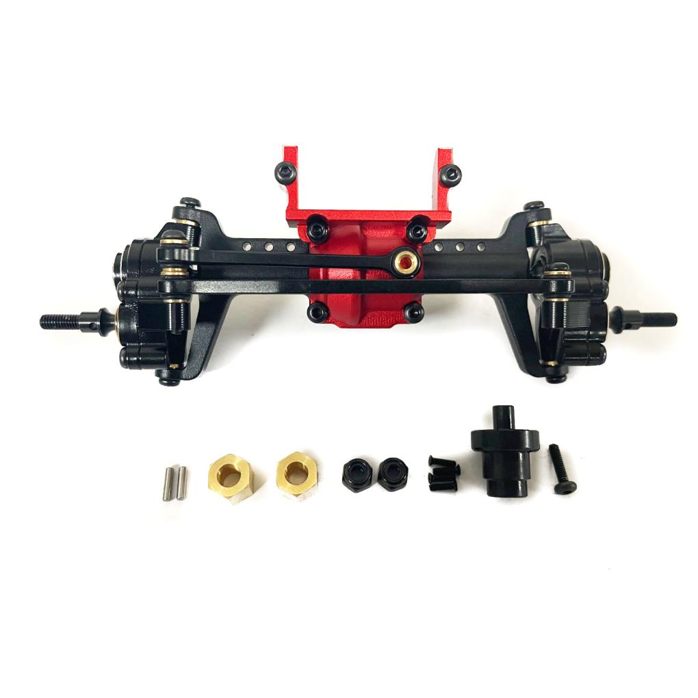 RCGOFOLLOW Front Axle RC Car Part CNC Rc Front Axle For 1/24 FMS FCX24 Crawler RC Upgrade Part RC Car Accessories Black