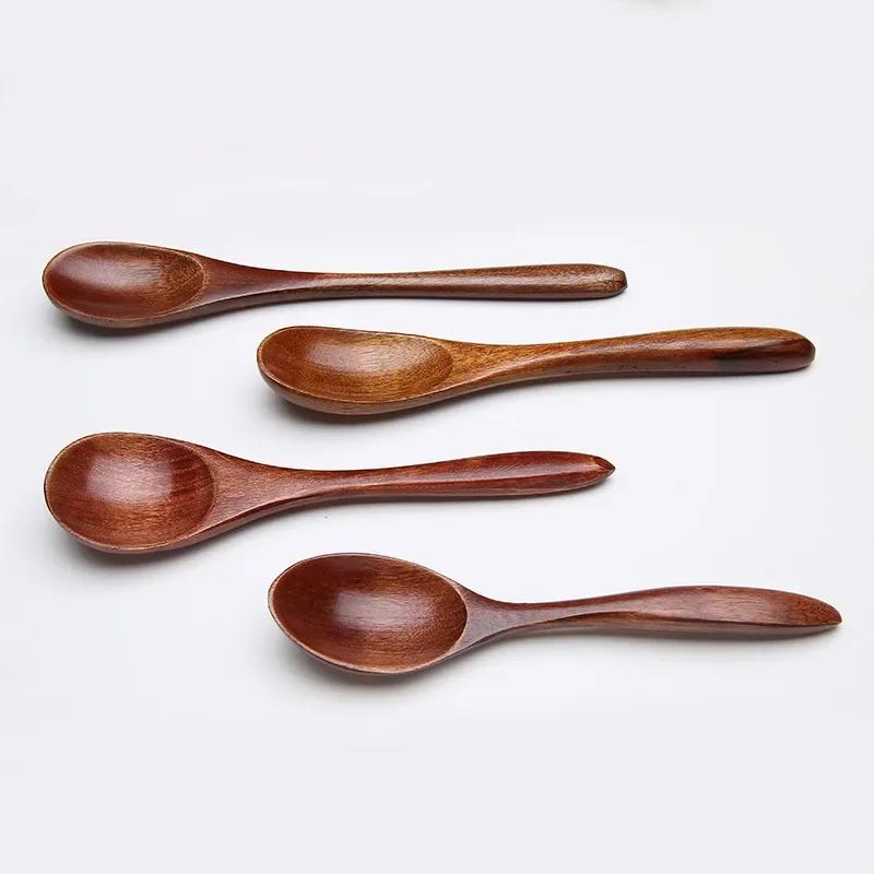Cuchara de té de madera, cucharas largas de café, juego de cucharillas pequeñas, cuchara de postre de miel de madera, agitador de bebidas de café, cucharillas, vajilla