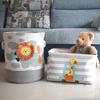 Canvas Clothes Basket Lions Giraffe Laundry Hamper with Handles Waterproof Storage Organizer Perfect for Kids Boys Girls
