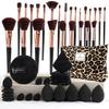 Makeup Brush Set Chic Fragrance Style Beauty Tools Kit Portable Travel Cosmetic Bag Puff Toiletry Makeup Accessories Set
