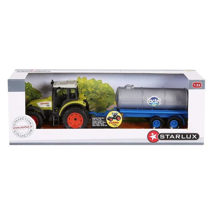 Starlux - Coffret Tracteur Claas Celtis 456 Et Citerne Lactel - Gamme Ferme - 1:32e - 802038