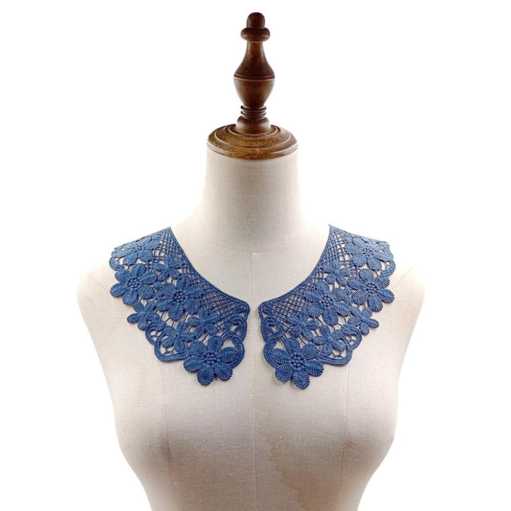 Women's Fashion Decoration Fake Collar Vintage Hollow Lace Crochet Neckline Detachable Shirt Blouse Flase Collar Lolita Girls