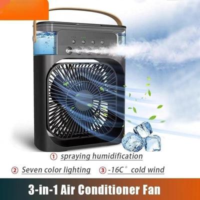 3 em 1 Umidificador de Ar Ventilador USB de Resfriamento LED Luz Noturna Névoa de Água Diversão Umidificação Ventilador Spray Ventilador Elétrico