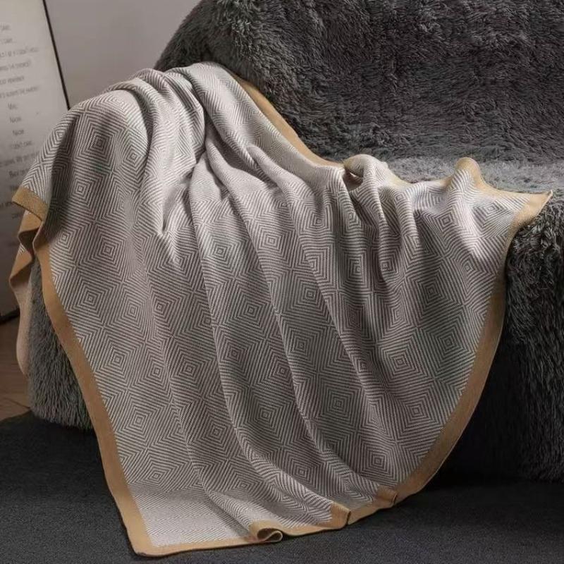 Nordic Ins Style Knitted Blanket Casual Sofa Cover Blanket Plane Office Nap Camping Leisure Soft Shawl Blanket Small Bed Cover