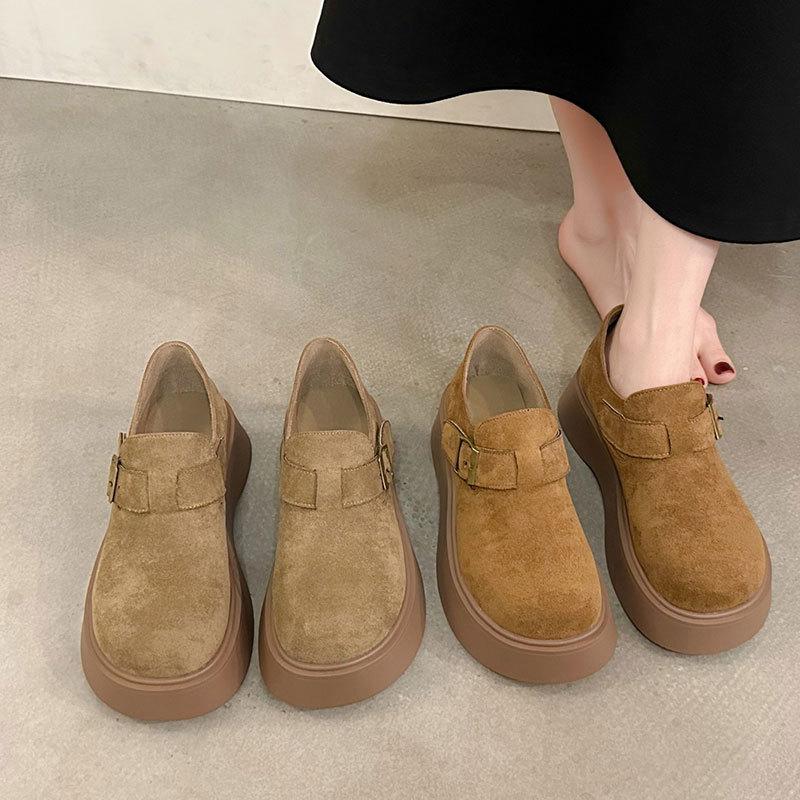 Soft-soled Doudou shoes Boken single shoes women's spring new thick-soled all-inclusive Boken shoes