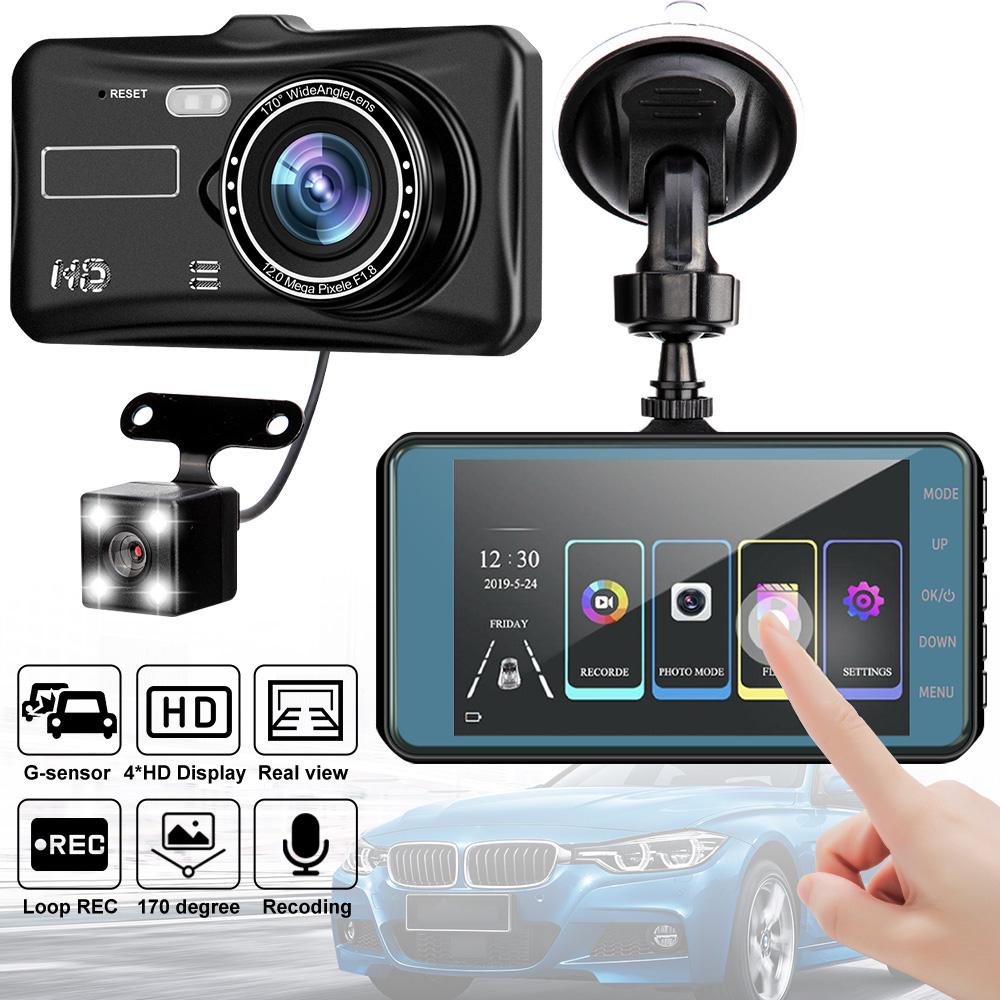 

4 inch Car DVR 1080P HD Parking Monitoring Loop Recording Night Vision Dash Cam Front Rear Dual Camera Car Driving Recorder Type A
