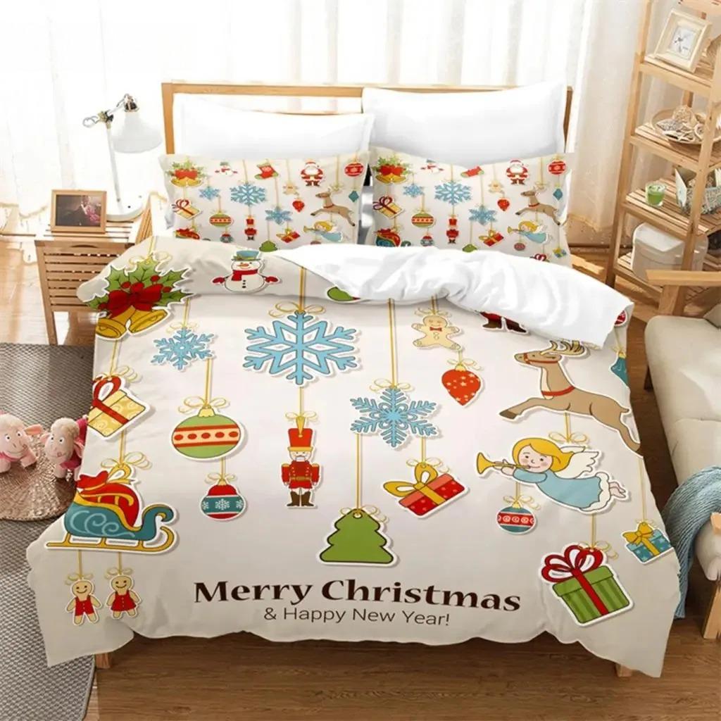 Christmas Snowman, Tree Bedding Set Duvet Cover Set 3d Bedding Digital Printing Bed Linen Queen Size Bedding Set Fashion Design