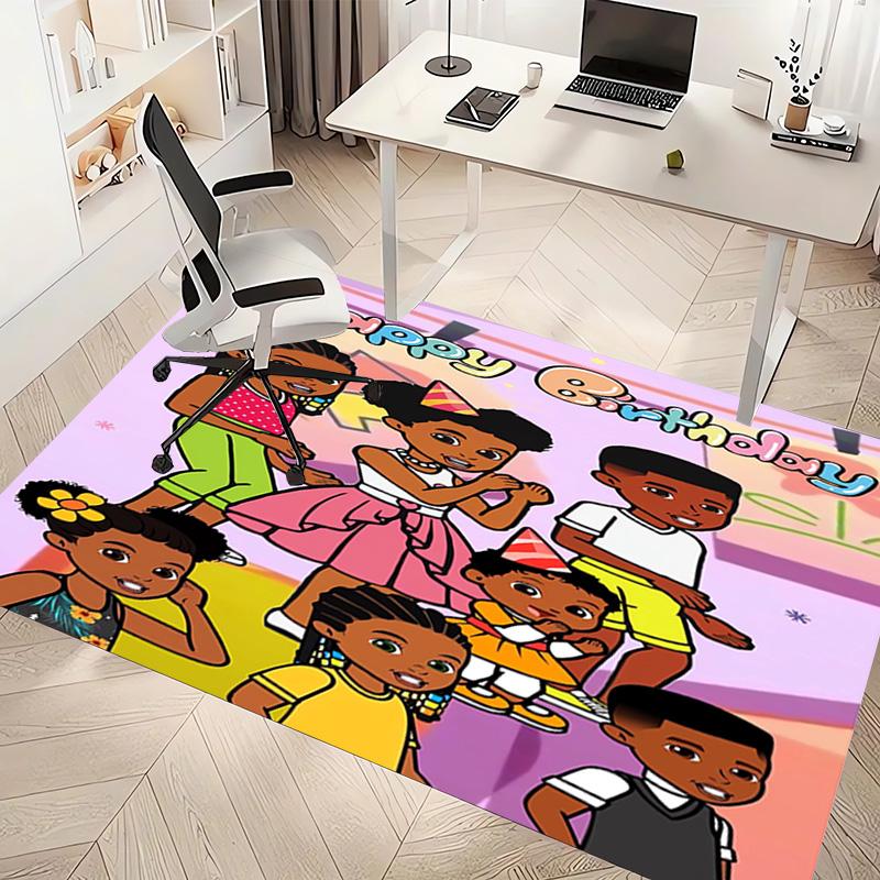 1pc Gracie's Corner3 Print Area Rug - Soft, Washable Non-Slip Indoor Mat, Living Room, Home Office Decorative Rug,Office Decorative