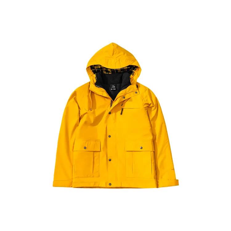 THE NORTH FACE Windbreaker Jackets Men's Yellow Hooded Moderate (Unisex) Windbreaker Jackets 4NBH 56P
