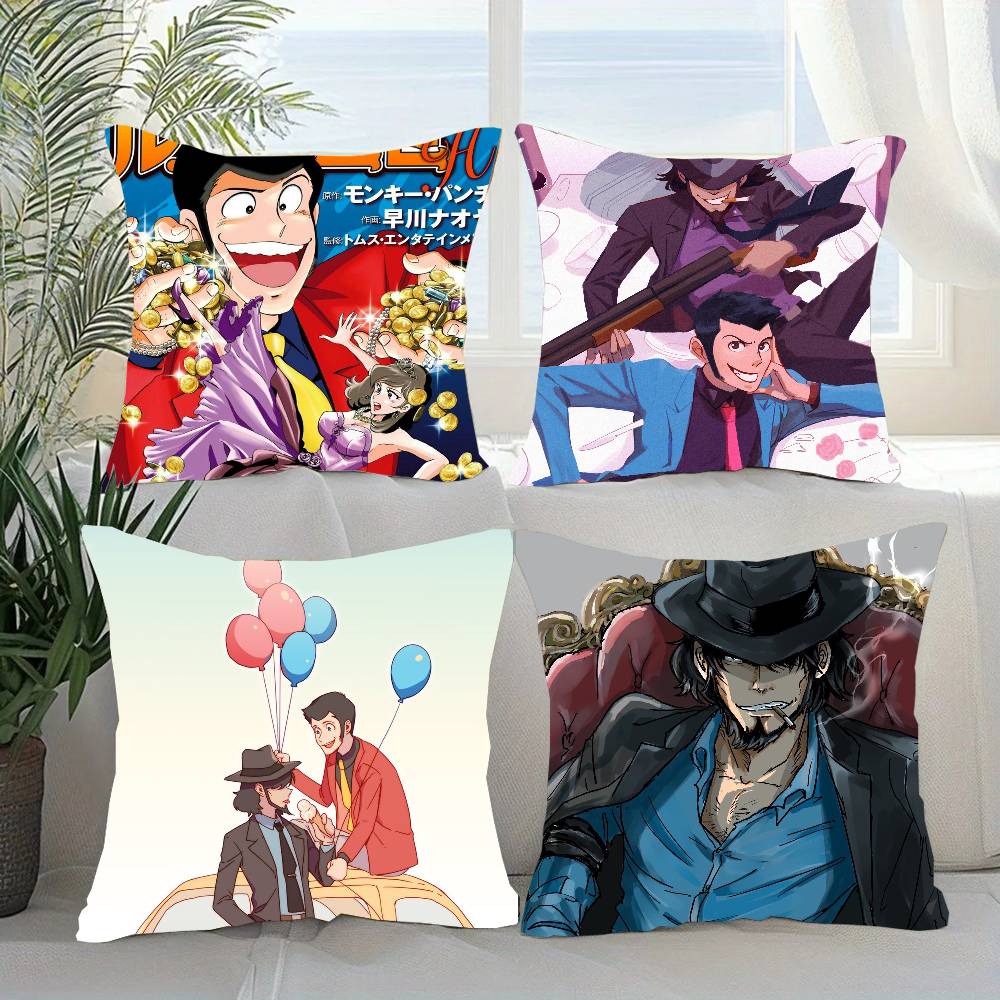 Anime L-Lupin III Pillow Case Sofa Cushion Cover Room Home Decoration