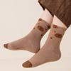 5 Pairs Kids Cute Bear Mid Calf Socks Cotton Warm Autumn Winter Stockings For Boys Girls Baby Children Footwear