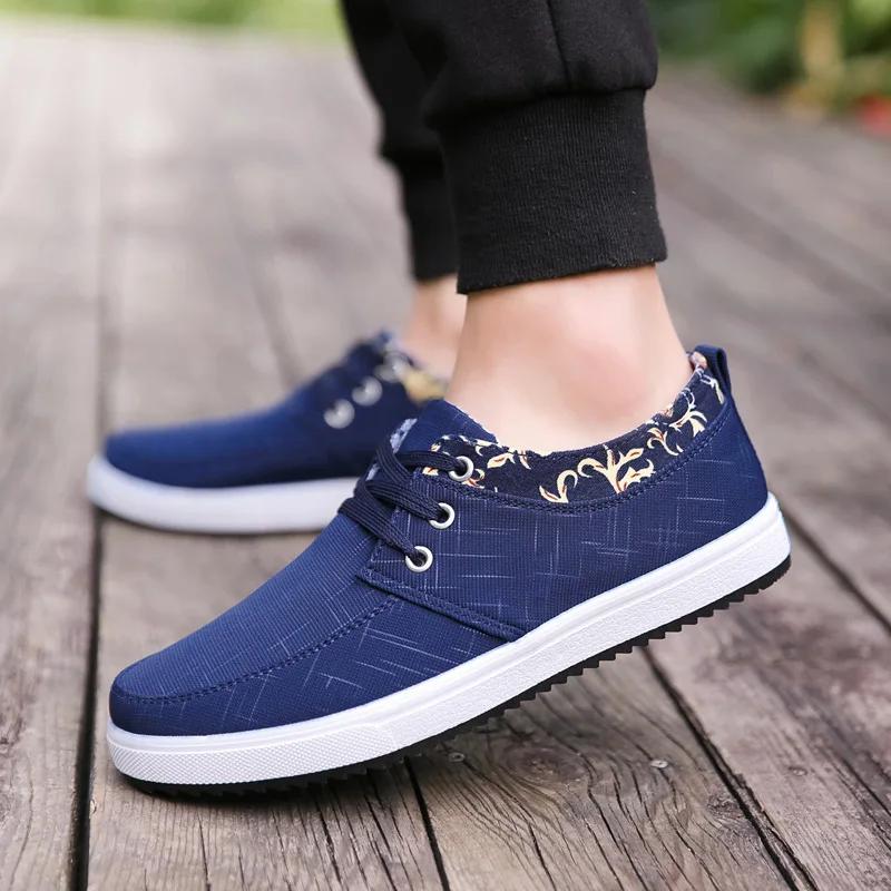 Trend Herren Freizeitschuhe Blumenmuster Canvas Schuhe 2024 Sommer Herren Slipper Low-Top Laufschuhe Leicht Atmungsaktiv Herren Arbeitsschuh