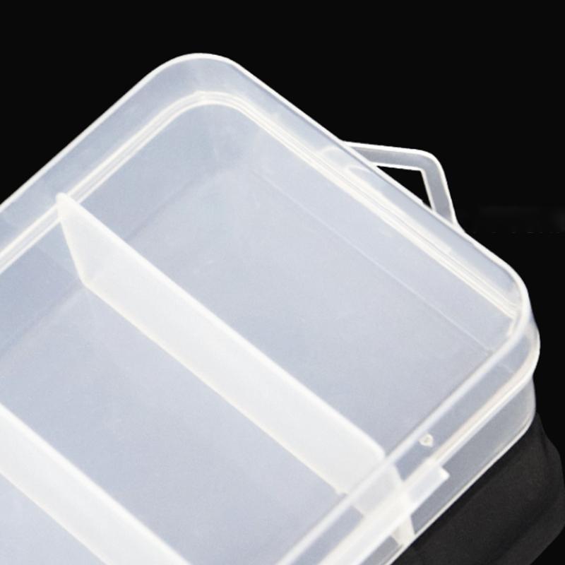 1Pc Single-Layer Five-Cell Rectangular Plastic Box Transparent Storage Box Bead Jewelry Container Jewelry Storage