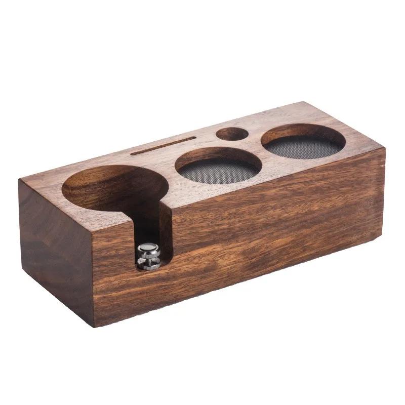 51/53/58mm Wood Coffee Tamper Holder Espresso Tamper Station Stand Wooden Base Espresso Machine Tools Barista Accessories
