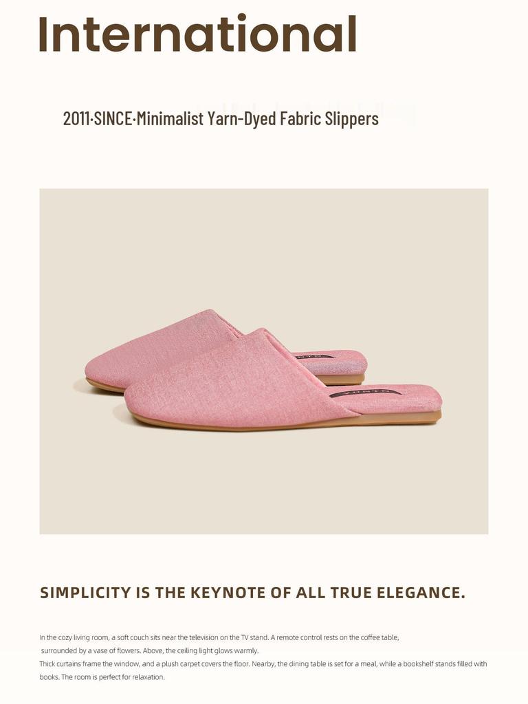 Cloud Group Minimalistische Baotou Baumwollpantoffeln mit Fleecefutter - Rutschfeste, leichte Hausschuhe für Damen & Herren, Herbst/Winter-Kollektion