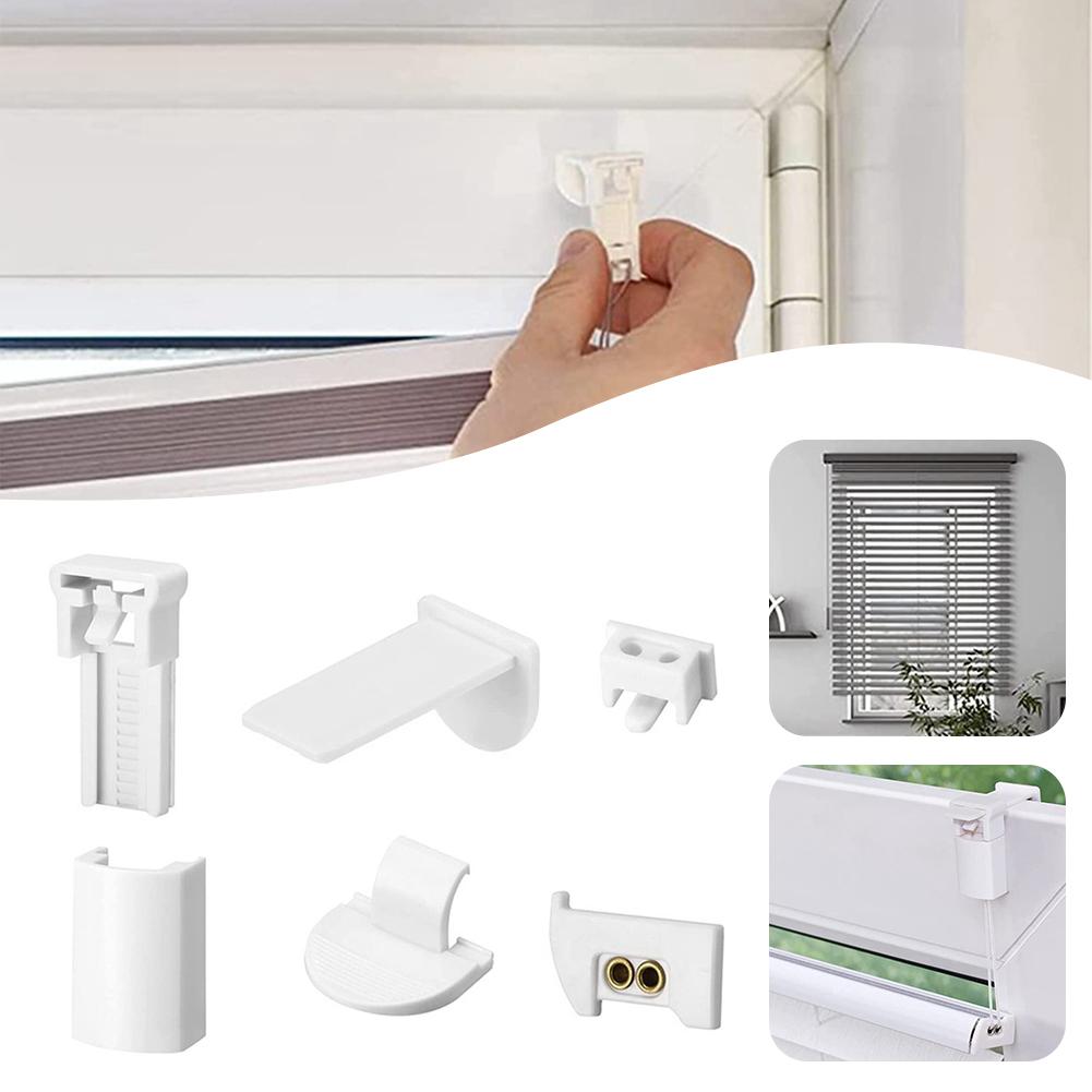6/24pcs Curtain Replacement Repair Parts Plastic Folding Blinds Parts Set For Offices Bedroom Living Room Blinds Fixer