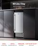 Undercounter Ice Maker 80 Lbs/Day Built-in Ice Machine with Reversible Door
