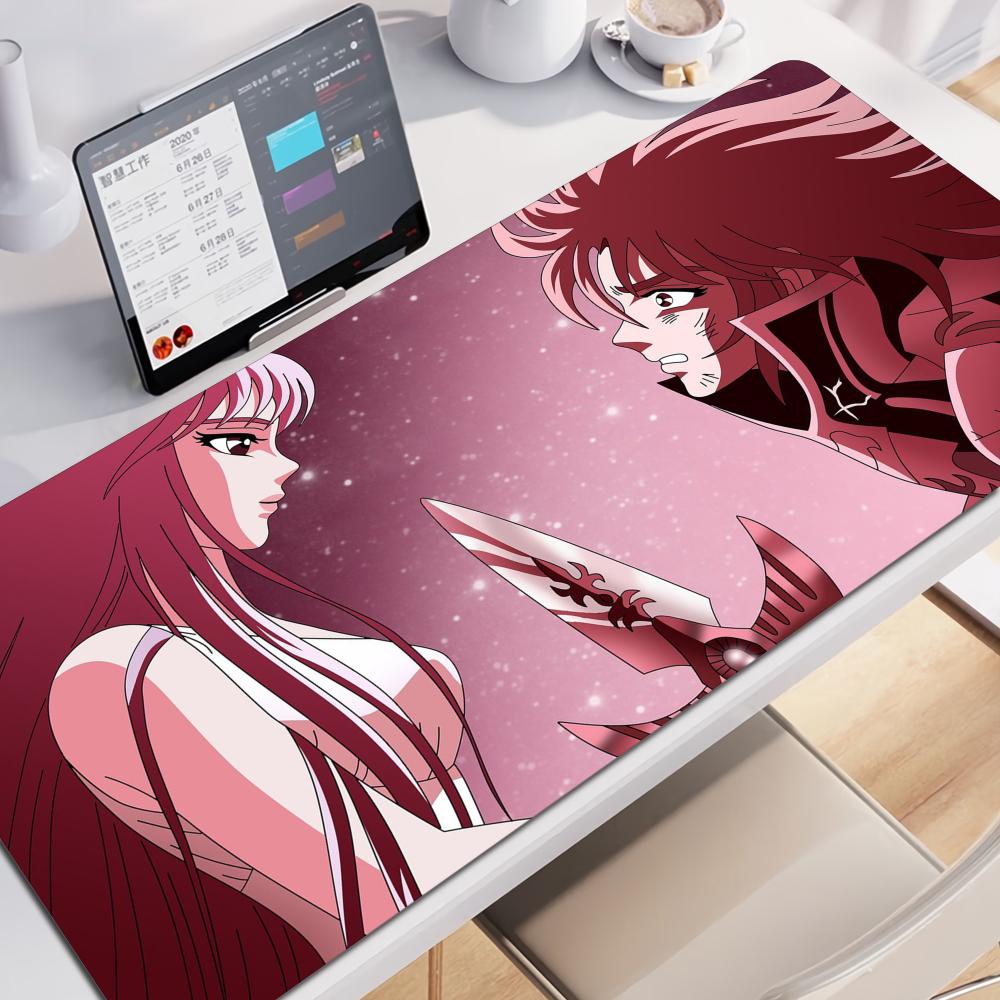 HD Printing Anime Saint Seiya Mousepad Natural Nonslip Rubber Game Mouse Durable Desktop Mousepads Keyboard Pad Deskmat