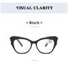 Cat Eye Reading Glasses for Women Fashionable Trendy Prescription Eyewear Anti Blue Light hyperopia Correction Eyeglass +1+1.5+2